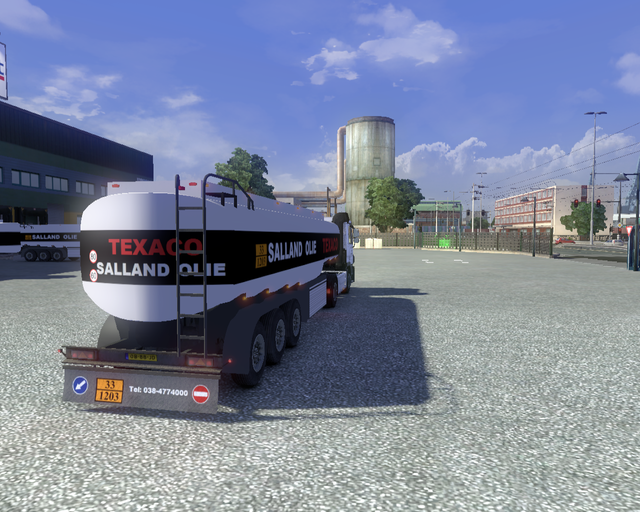 ets2 Mercedes Actros + tanktrailer Salland Olie Te prive skin ets2