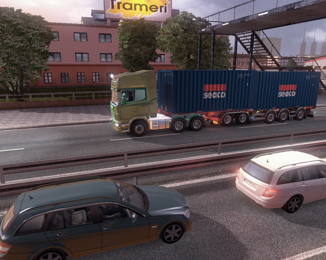 ets2 Scania R730 + 5asser D-Tec trailer 1 prive skin ets2