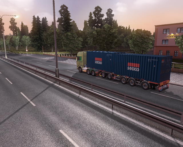 ets2 Scania R730 + 5asser D-Tec trailer prive skin ets2