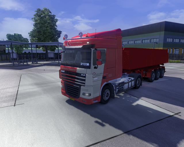 ets2 Daf XF105 + Schmitz kipper Recycling Kampen prive skin ets2