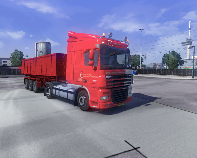 ets2 Daf XF105 + Schmitz kipper Recycling Kampen 1 prive skin ets2