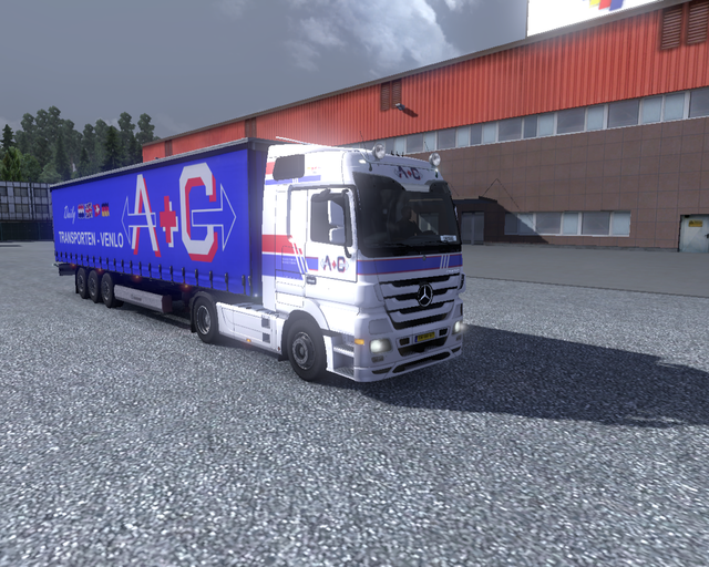 ets2 Mercedes Actros + Profiliner A+G Transporten  prive skin ets2