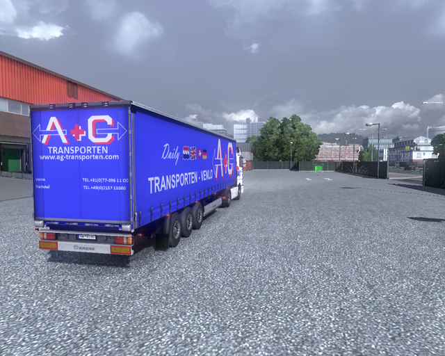 ets2 Mercedes Actros + Profiliner A+G Transporten  prive skin ets2