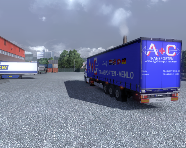 ets2 Mercedes Actros + Profiliner A+G Transporten  prive skin ets2