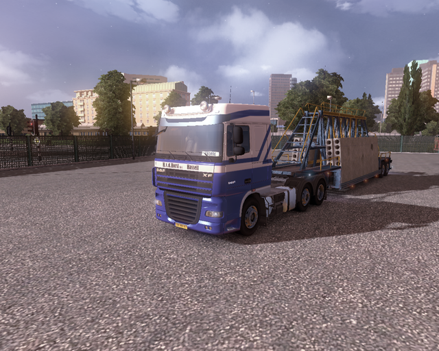 ets2 Daf XF 105 6x2 Dieplader beton elementen van  prive skin ets2