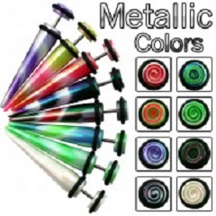 acrylic fake expander mettalic color new arrival for wholesale jewelry