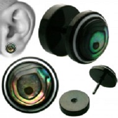 anodized fake plug mother of pearl FP12 new arrival for wholesale jewelry