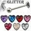 Glitter tongue rings B38-S - new arrival for wholesale jewelry