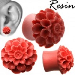 pink resin dahlia PR4-P new arrival for wholesale jewelry