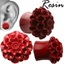 red resin dahlia PR4-R - new arrival for wholesale jewelry