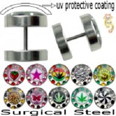 surgical steel coated logo FP13-S new arrival for wholesale jewelry