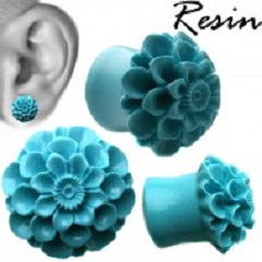 turquoise resin dahlia PR4-T new arrival for wholesale jewelry