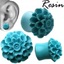 turquoise resin dahlia PR4-T - new arrival for wholesale jewelry