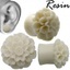 white resin dahlia PR4-W - new arrival for wholesale jewelry