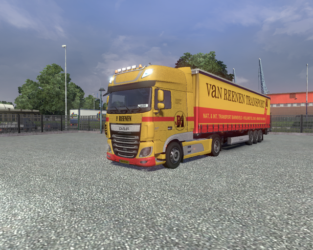 ets2 Daf Euro6 + Profiliner van Reenen Transport B prive skin ets2