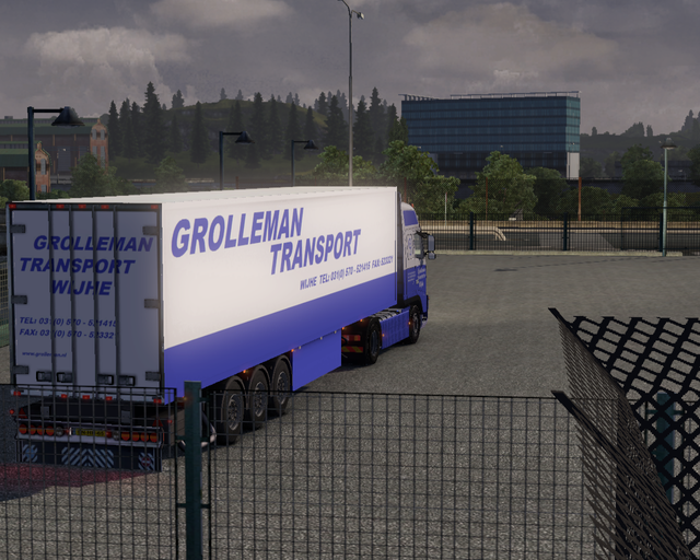 ets2 Volvo Fh + Coolliner Grolleman Transport Wijh prive skin ets2