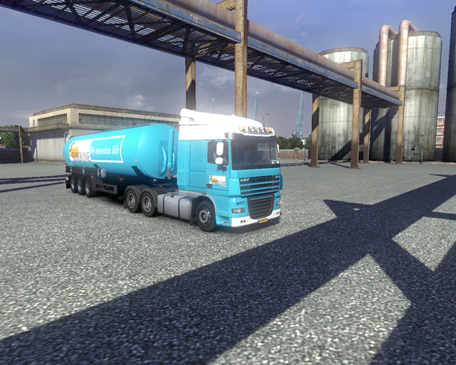 ets2 Daf XF105 6x4 + silo Trailer Suiker Unie prive skin ets2