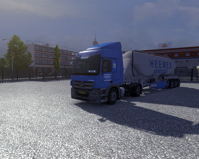 ets2 Mercedes Actros + Cementtrailer HEEMEX Heemst prive skin ets2