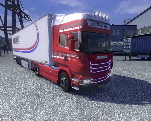 ets2 Scania R500 + Chereau met laadklep J.P prive skin ets2