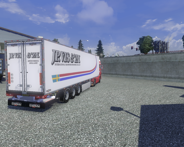 ets2 Scania R500 + Chereau met laadklep J.P prive skin ets2