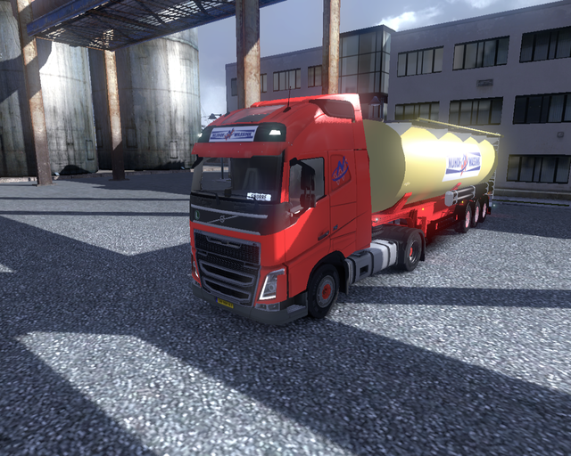 ets2 Volvo Fh 2013 + Kiepsilo trailer Nijhof & Was prive skin ets2