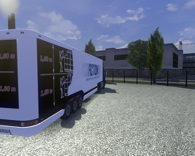 ets2 Volvo Fm 4x2 + dubbeldeks trailer Action 3 prive skin ets2