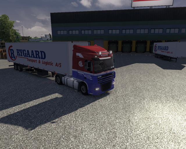 ets2 Daf XF 105 4x2 + 2 asser trailer Rygaard Gren prive skin ets2