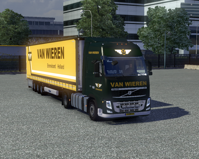 ets2 Volvo Fh16 4x2 + Krone Profiliner van Wieren  prive skin ets2