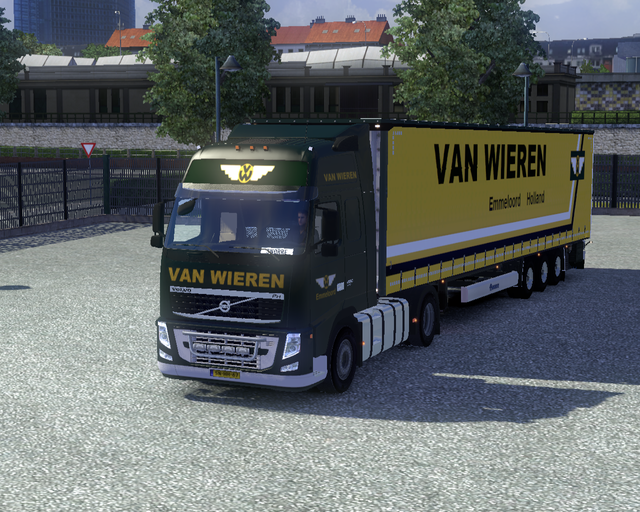 ets2 Volvo Fh16 4x2 + Krone Profiliner van Wieren  prive skin ets2