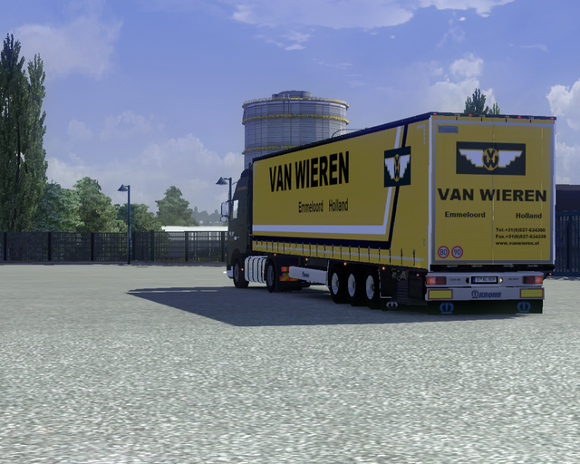 ets2 Volvo Fh16 4x2 + Krone Profiliner van Wieren  prive skin ets2