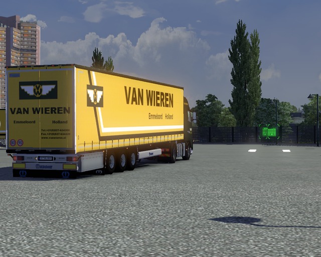 ets2 Volvo Fh16 4x2 + Krone Profiliner van Wieren  prive skin ets2