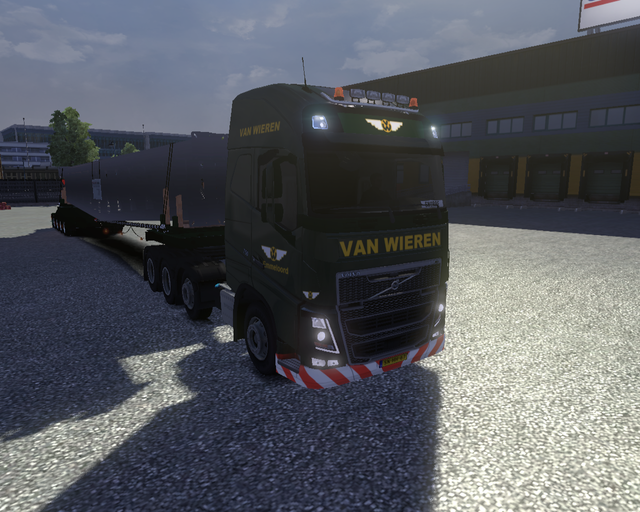 ets2 Volvo Fh 2013 8x4 + exceptioneel trailer van  prive skin ets2