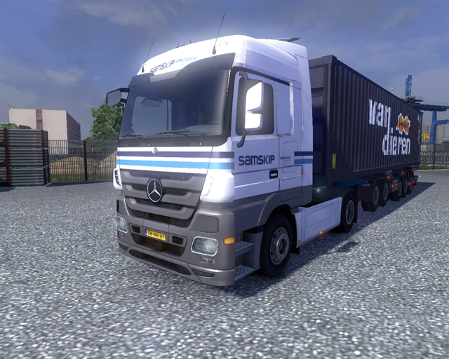 ets2 Mercedes Actros 4x2 + D-TEC 5 asser SAMSKIP v prive skin ets2