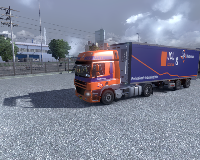 ets2 Daf CF + 2 asser citytrailer Westerman Nieuwl prive skin ets2