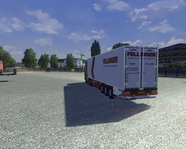 ets2 Scania R2009 + Chereau laadklep Fellinger Int prive skin ets2