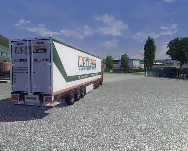 ets2 Scania R2009 + Chereau laadklep Fellinger Int prive skin ets2