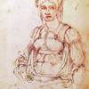 Michelangelo-seated-woman - LOST MASTERPIECE (Renaissan...