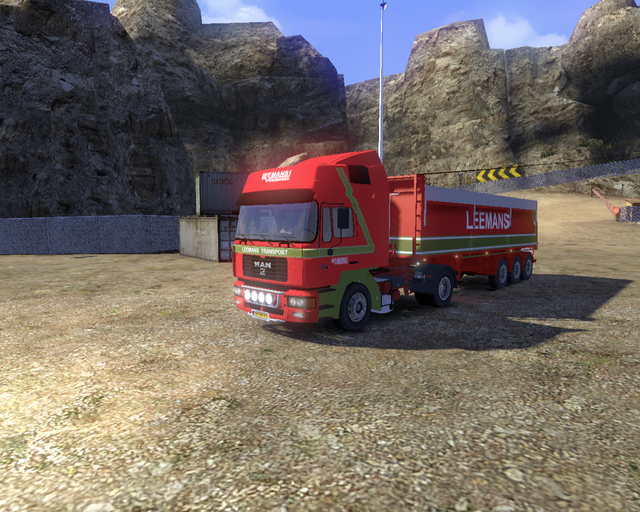 ets2 Man F2000 4x2 + kipper Leemans Transport Vrie prive skin ets2