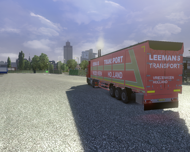 ets2 Daf XF105 4x2 + turftrailer Leemans Transport prive skin ets2