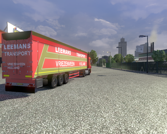 ets2 Daf XF105 4x2 + turftrailer Leemans Transport prive skin ets2