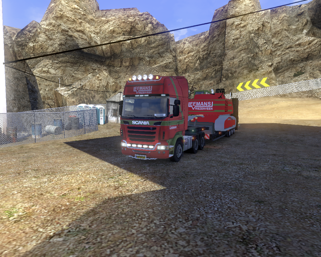 ets2 Scania R2009 6x4 + kraan trailer Leemans Tran prive skin ets2