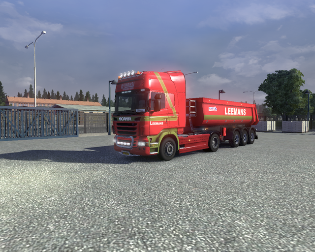 ets2 Scania R2009 4x2 + bodex Leemans transport Vr prive skin ets2