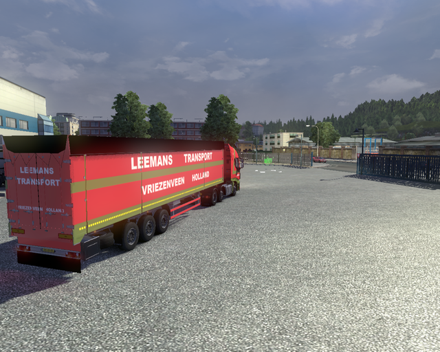 ets2  Iveco Hi-Way + turftrailer Leemans Transport prive skin ets2