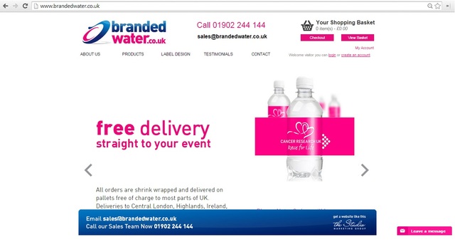 promotional branded water bottled water uk