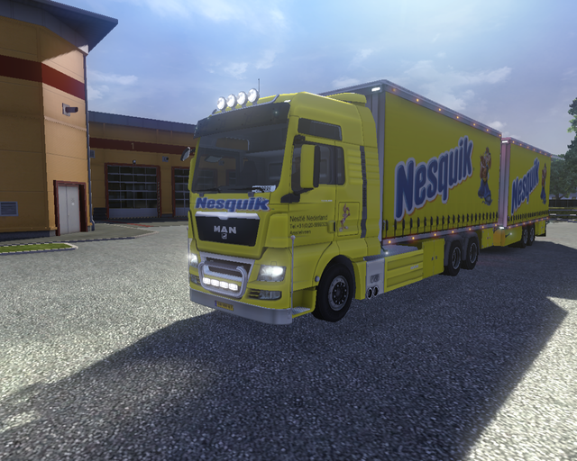 ets2 Man TGX BDF + Tandem NestlÃ© 3 prive skin ets2