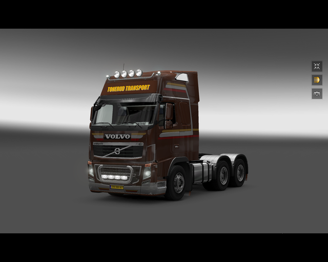 ets2 Volvo Fh 6x4 Tonerud Transport (N) prive skin ets2