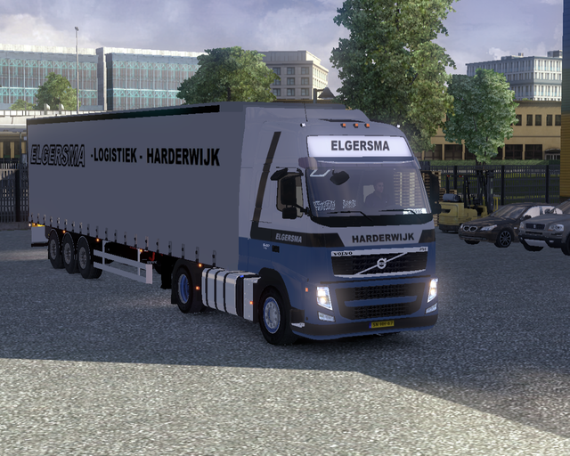 ets2 Volvo Fh + Krone met Kooiaap Elgersma Harderw prive skin ets2