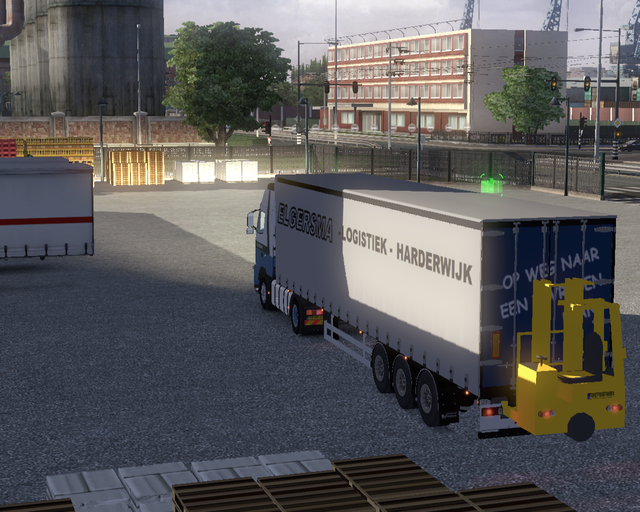 ets2 Volvo Fh + Krone met Kooiaap Elgersma Harderw prive skin ets2