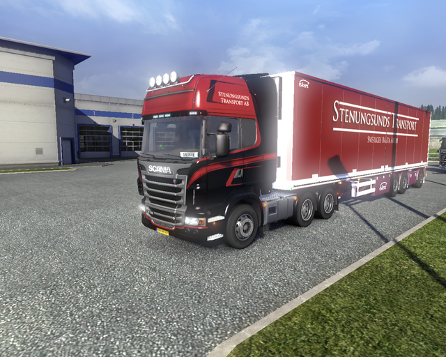 ets2 Scania R 6x4 + Ekeri trailer Stenungsunds Tra prive skin ets2