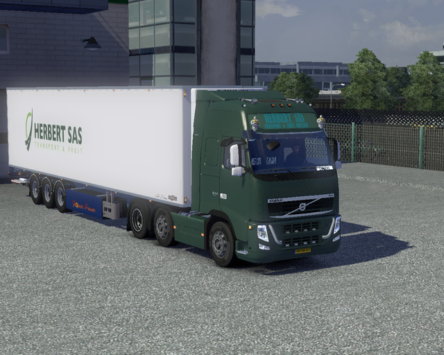 ets2 Volvo Fh + Chereau Herbert Sas Transport en F prive skin ets2